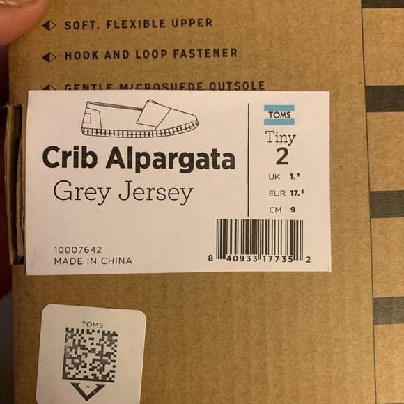 TOMS Alpargata Chambray Crib Shoe - Picture 8 of 8